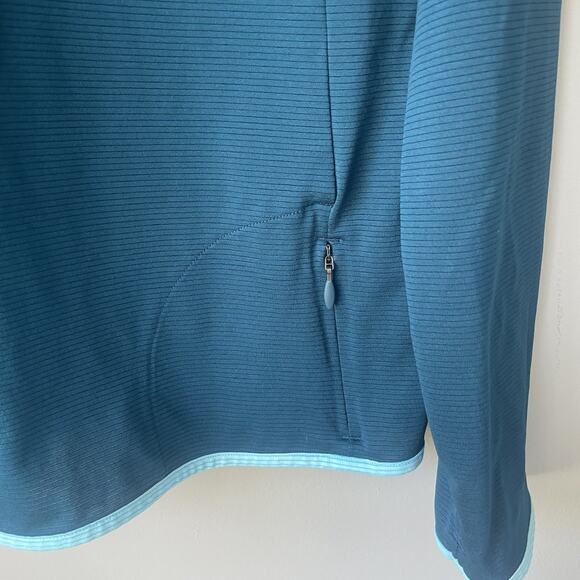 Under Armour Sweatshirt Womens Size L Blue‎ Running Half Zip Dri-Fit Heatgear - Picture 8 of 11